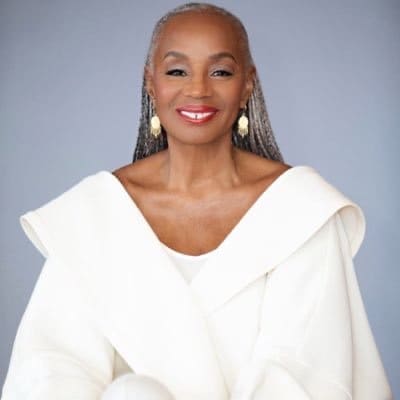 Susan Taylor with gray cornrows