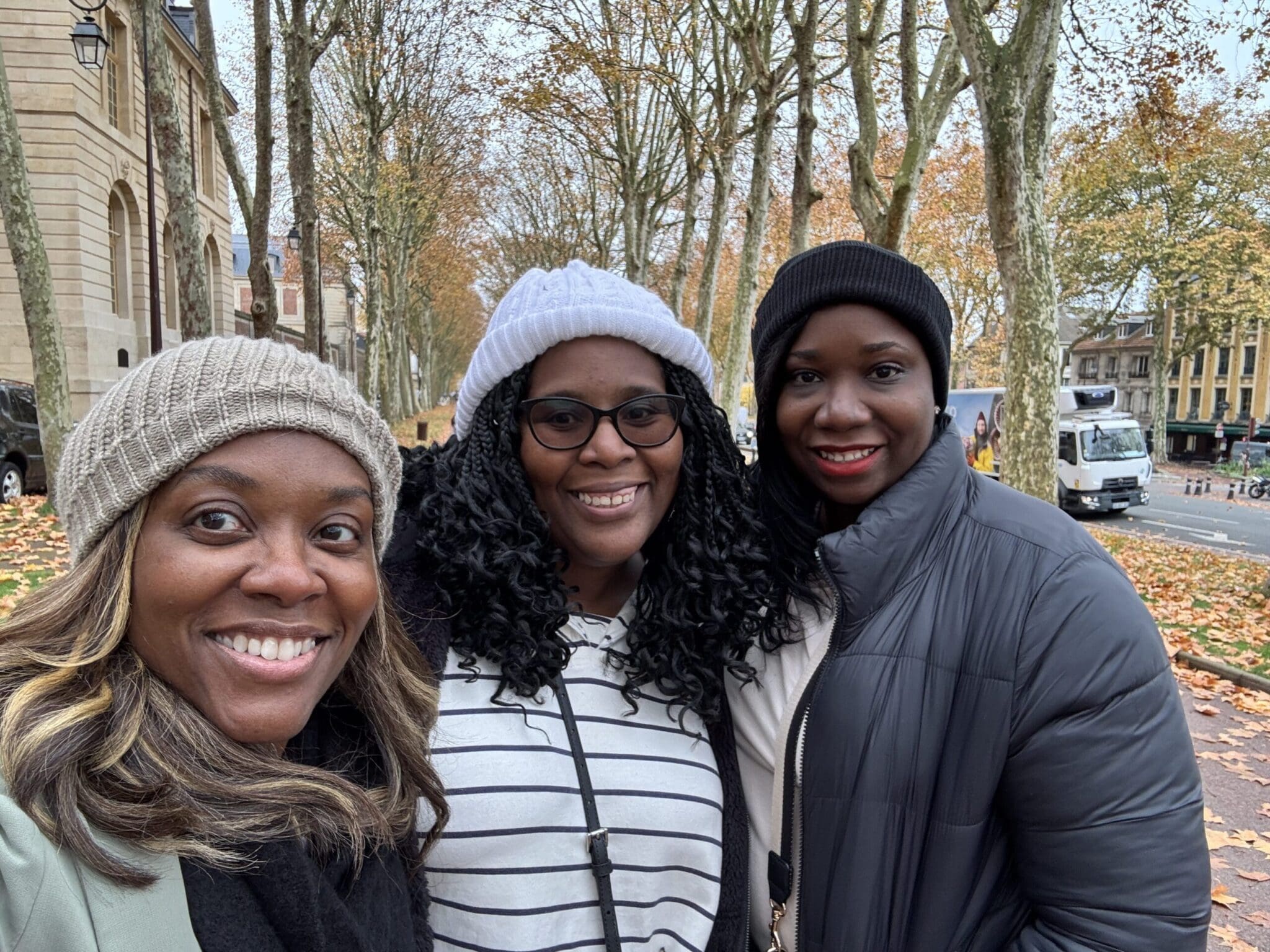 Sourcing luxury textiles for bespoke tailoring in the Montmartre Paris fabric district with friends