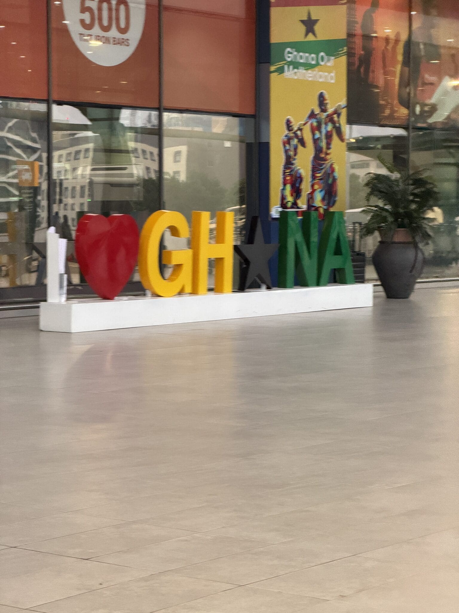 I Love Ghana Airport Sign