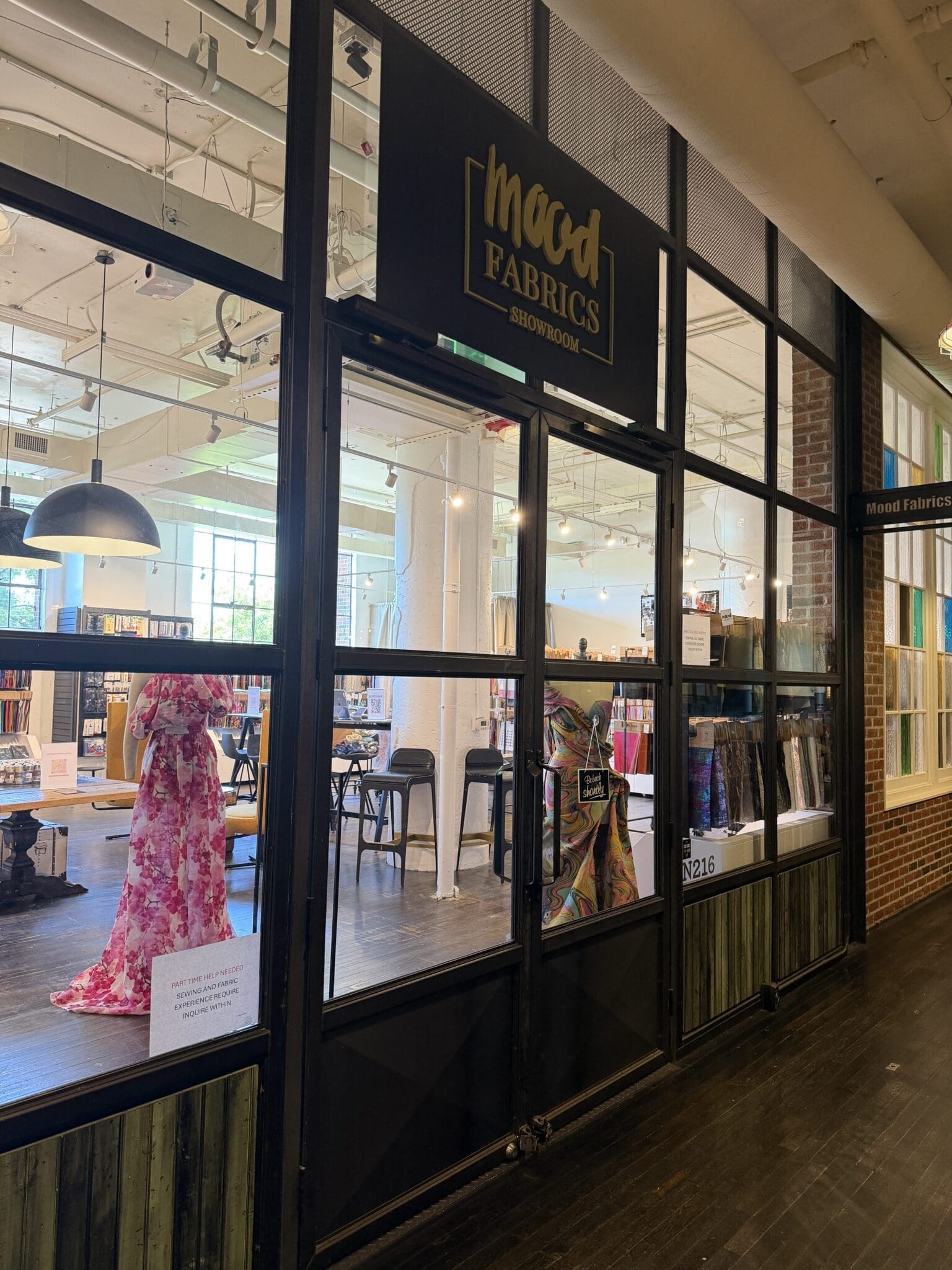 Inside the new Mood Fabrics location in Atlanta Georgia
