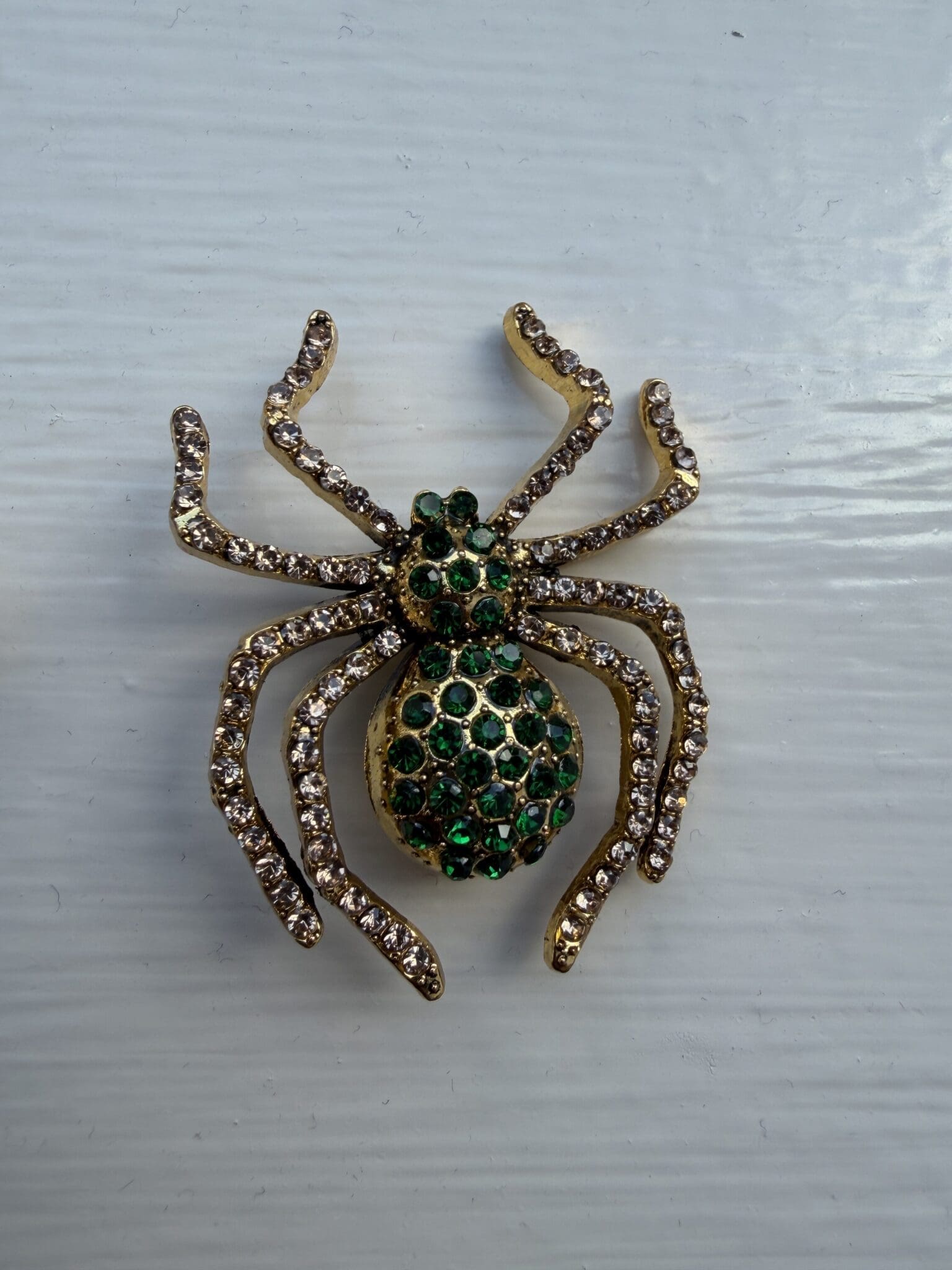 Stunning spider brooch hardware detail